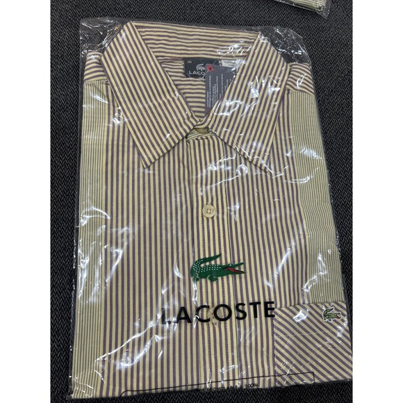 Lacoste Short Sleeve Button Down Men’s Dress Shirt With Pocket Size 44 NWT! - Picture 1 of 4